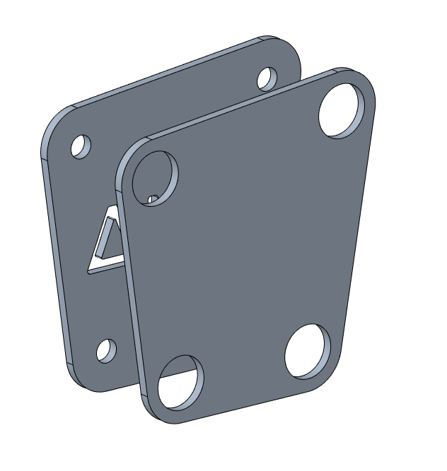 Universal GM Saginaw Steering Box Mount - Plates only