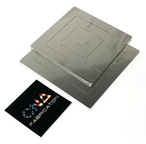 Welding Kit - Lap Joint Trainer - Stacking Squares - 4 Inch Base - 1/8" Thick (.125 Inch) 5052 Aluminum