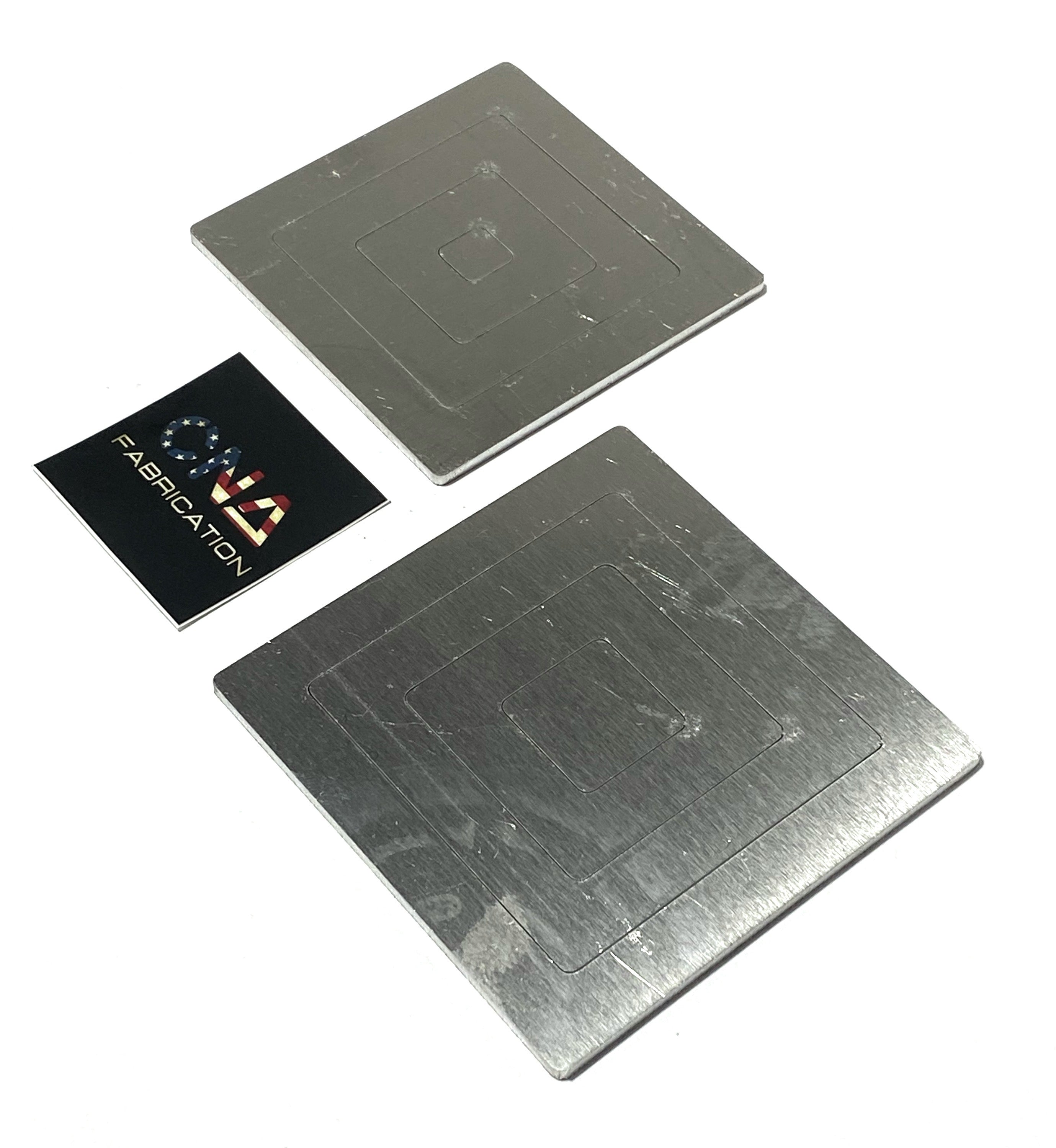 Welding Kit - Lap Joint Trainer - Stacking Squares - 4 Inch Base - 1/8" Thick (.125 Inch) 5052 Aluminum